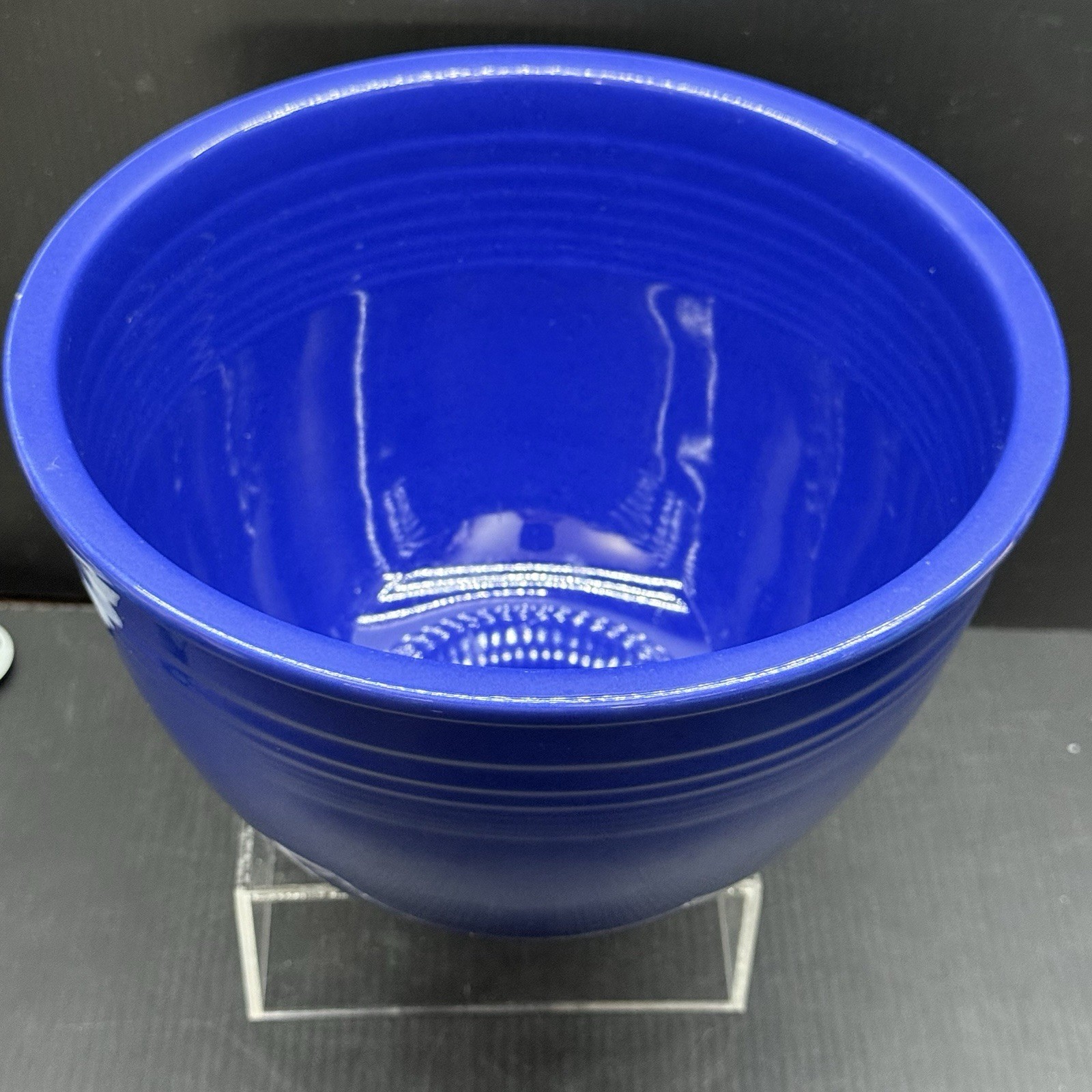 Vintage Homer Laughlin Fiesta #4 nesting mixing bowl in Original Cobalt Blue