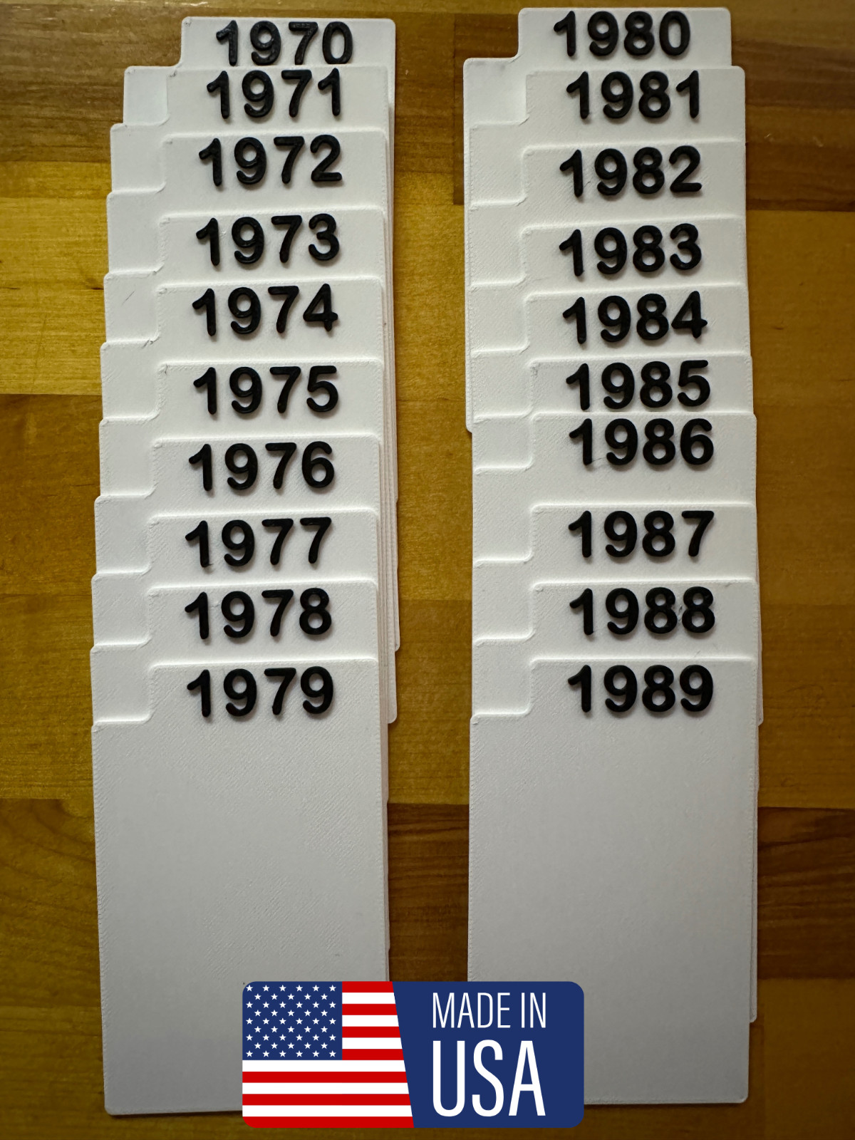 (20) CUSTOM Sports Trading Card Dividers ANY YEARS | MADE IN USA | Baseball