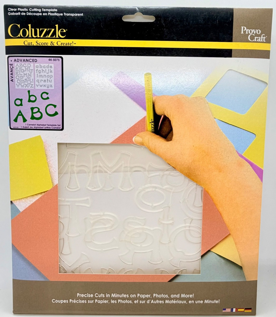 Coluzzle Camelot Alphabet Cutting Template Provo Craft 44-5075 Sealed