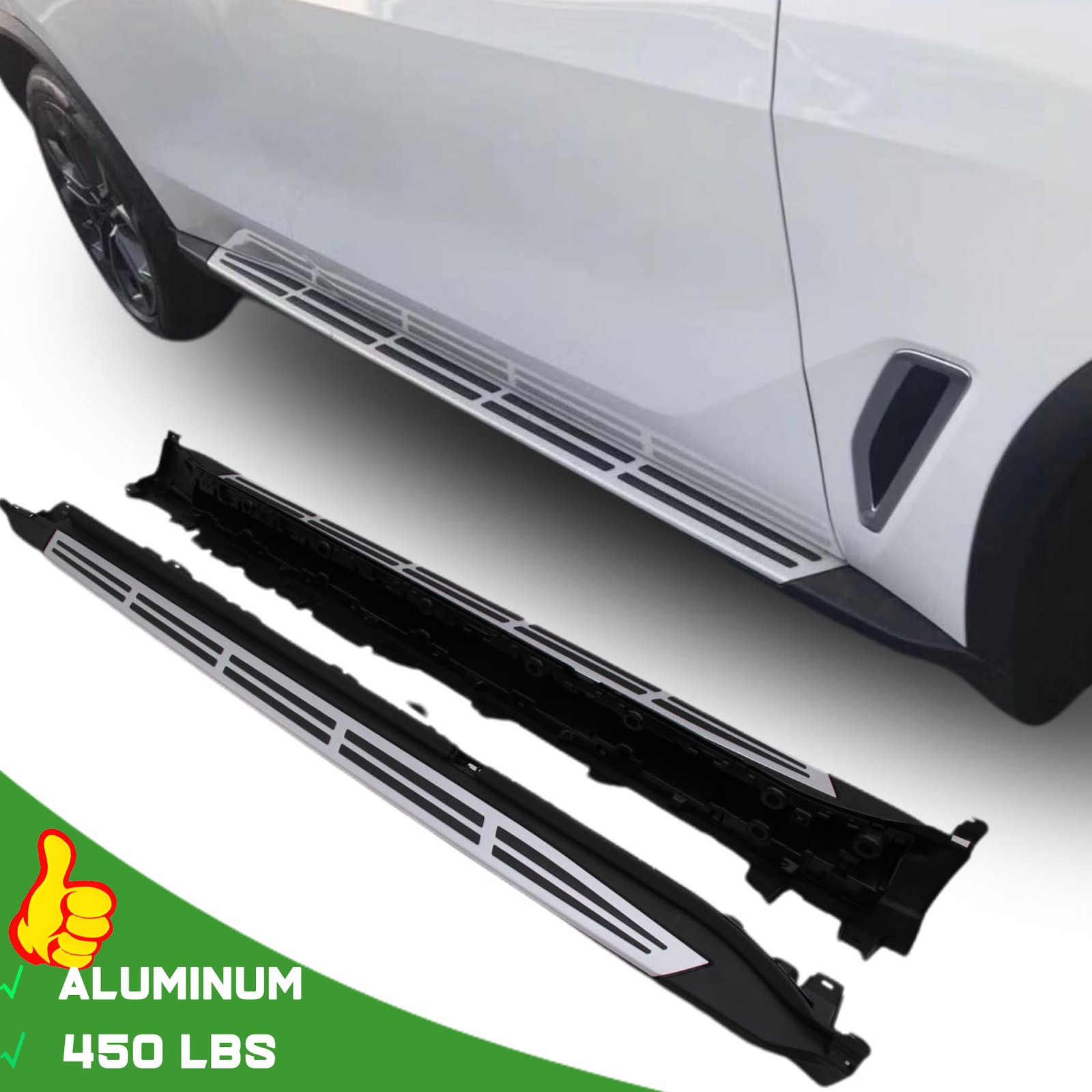 2X Running Boards Side Steps for 2019 - 2026 BMW X5 G05 Nerf Bars Pair Aluminum