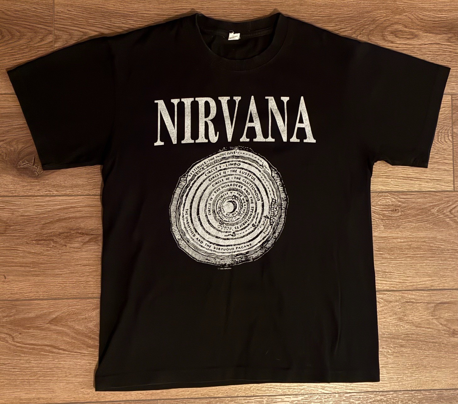 NIRVANA - Vintage 1992 T-Shirt Vestibule / Flower Sniffin Baby Kissin Rare Large