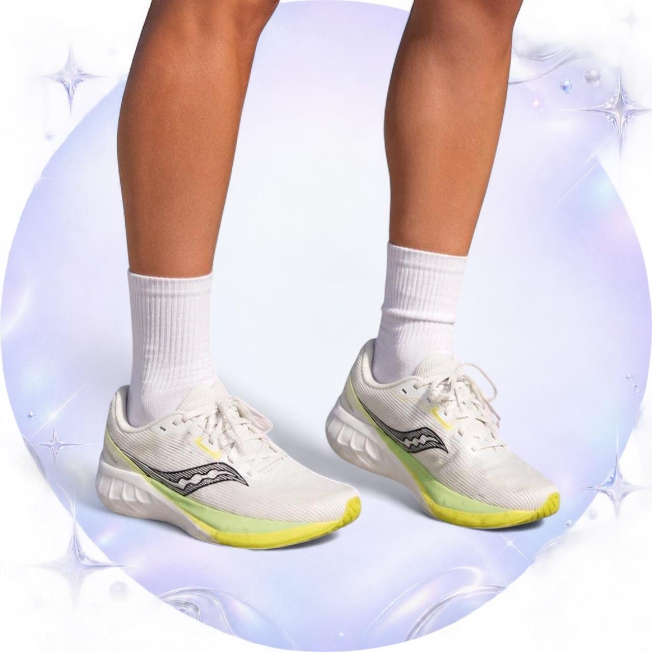 Saucony Tide 2 White Citron Running Shoes Men’s Size 8 or Women’s Size 9