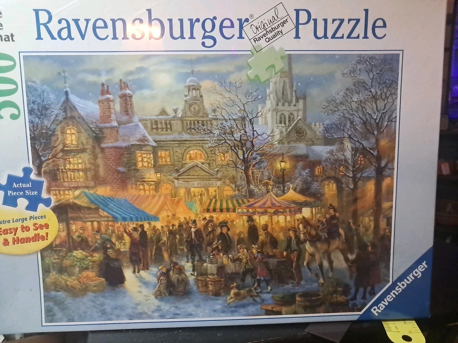 Ravensburger 2009 Large 500 Piece Format Puzzle Graham Twyford Winter Market NIP