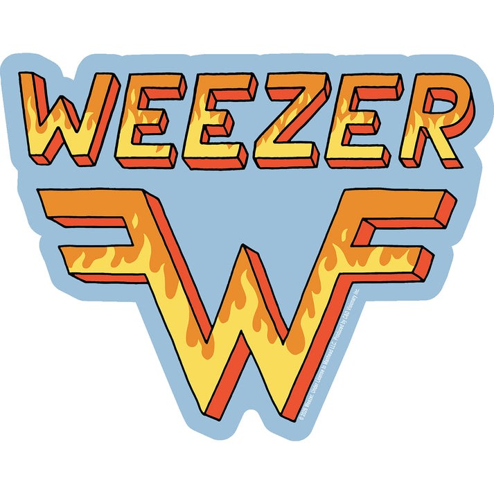 WEEZER - FLAME LOGO - STICKER - BRAND NEW - MUSIC BAND S-9137 WEEZER - FLAME LOGO - STICKER - BRAND NEW - MUSIC BAND S-9137
