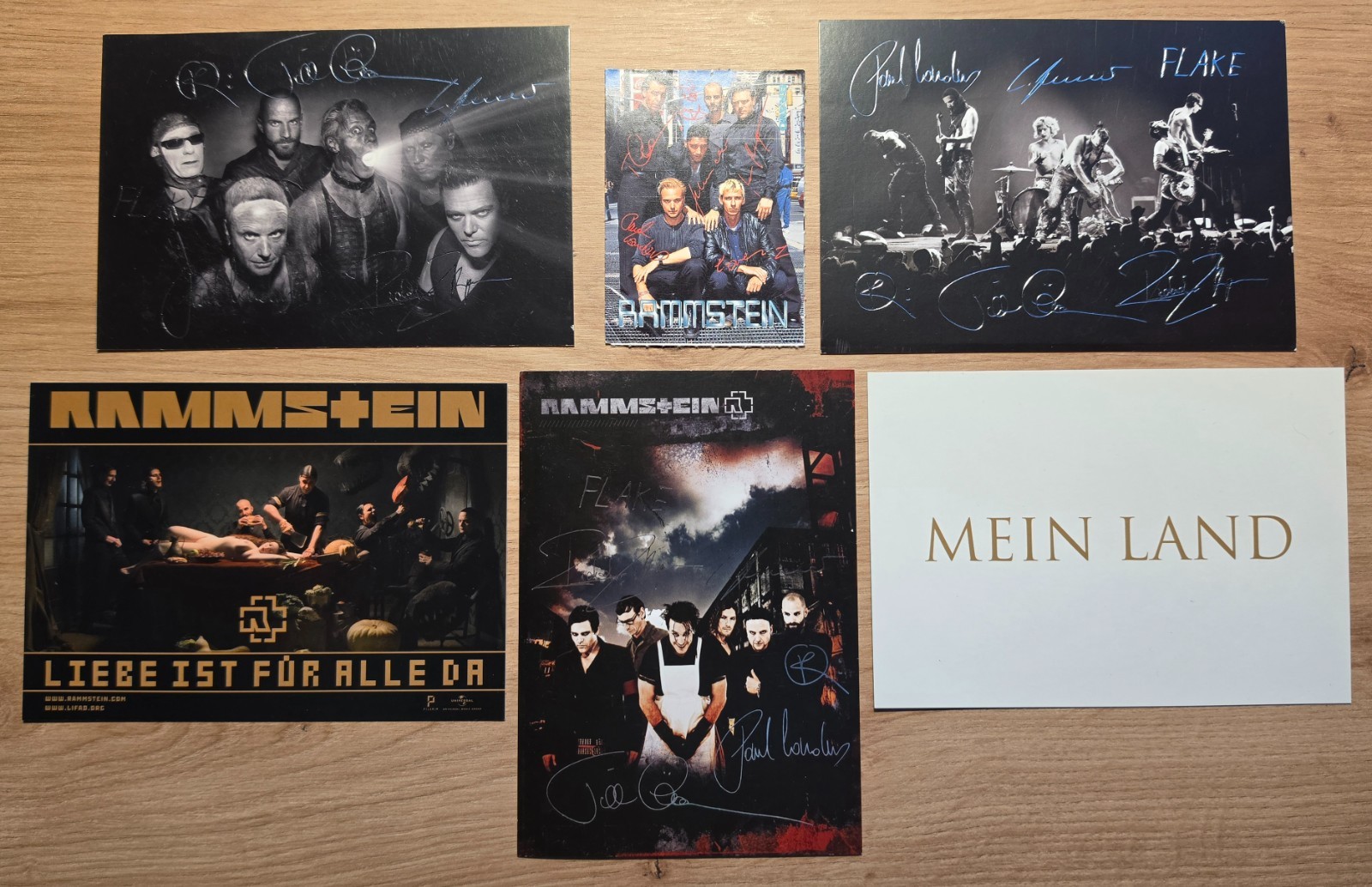 Rammstein autograph + promo cards