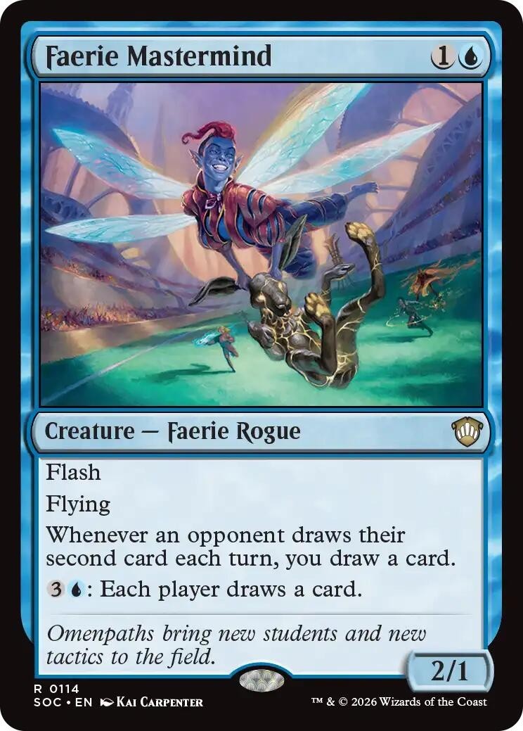 MTG SOC R Faerie Mastermind #114 NM