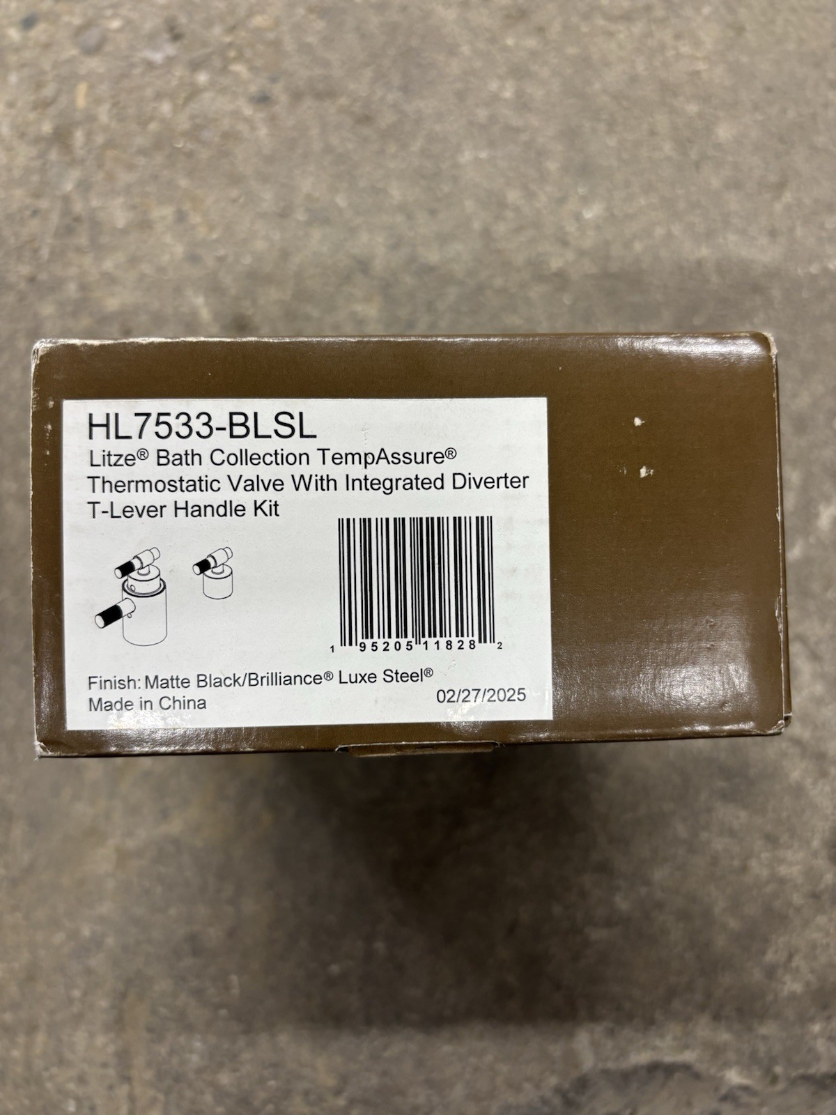Brizo HL7533-BLSL Litze Kit: T-Lever for Thermostat Valve Trim, Matte Black/Luxe Brizo HL7533-BLSL Litze Kit: T-Lever for Thermostat Valve Trim, Matte Black/Luxe