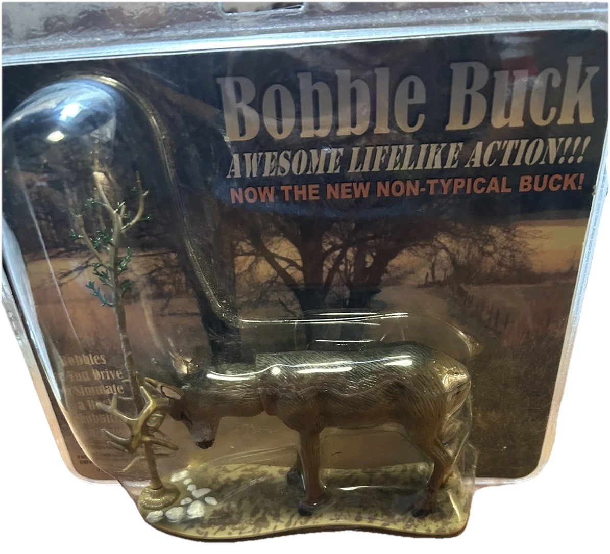 VTG Bobble Buck Deer Bobble Head Scratching Tree Lifelike Action BB-912 Sealed VTG Bobble Buck Deer Bobble Head Scratching Tree Lifelike Action BB-912 Sealed