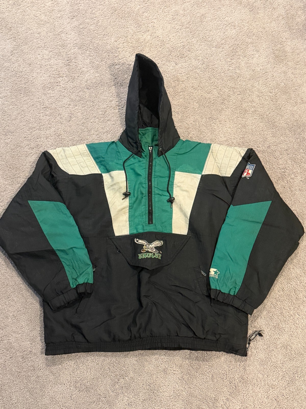 Vintage 90s Philadelphia Eagles NFL Starter Jacket Coat Pullover XL Vintage 90s Philadelphia Eagles NFL Starter Jacket Coat Pullover XL