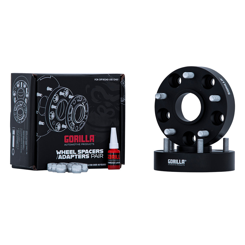 Gorilla Automotive Black Wheel Spacer 5X5 / 1.50 In (Pair)