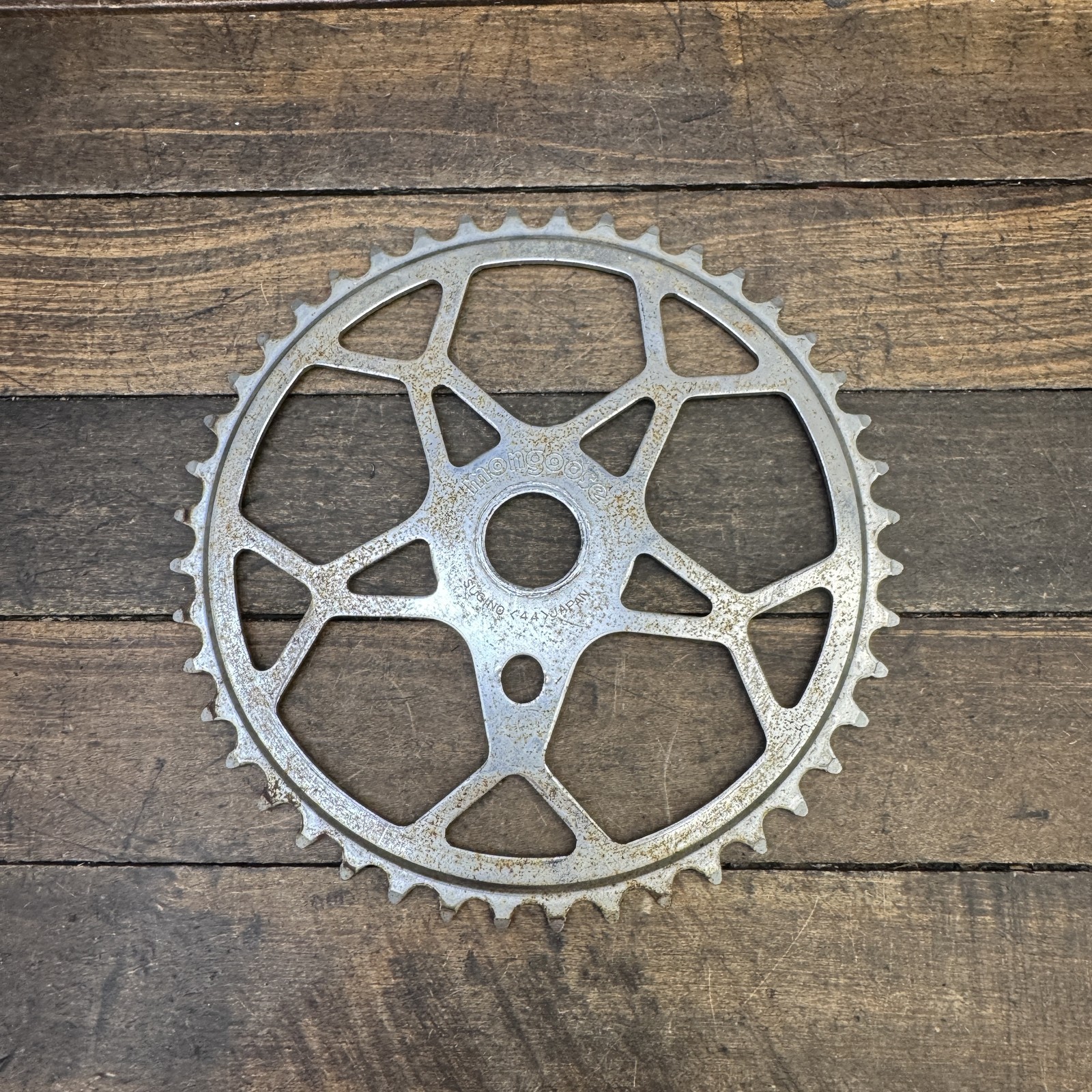 Vintage Mongoose Sugino BMX Sprocket 44 Tooth 44T Steel Japan Old School Patina