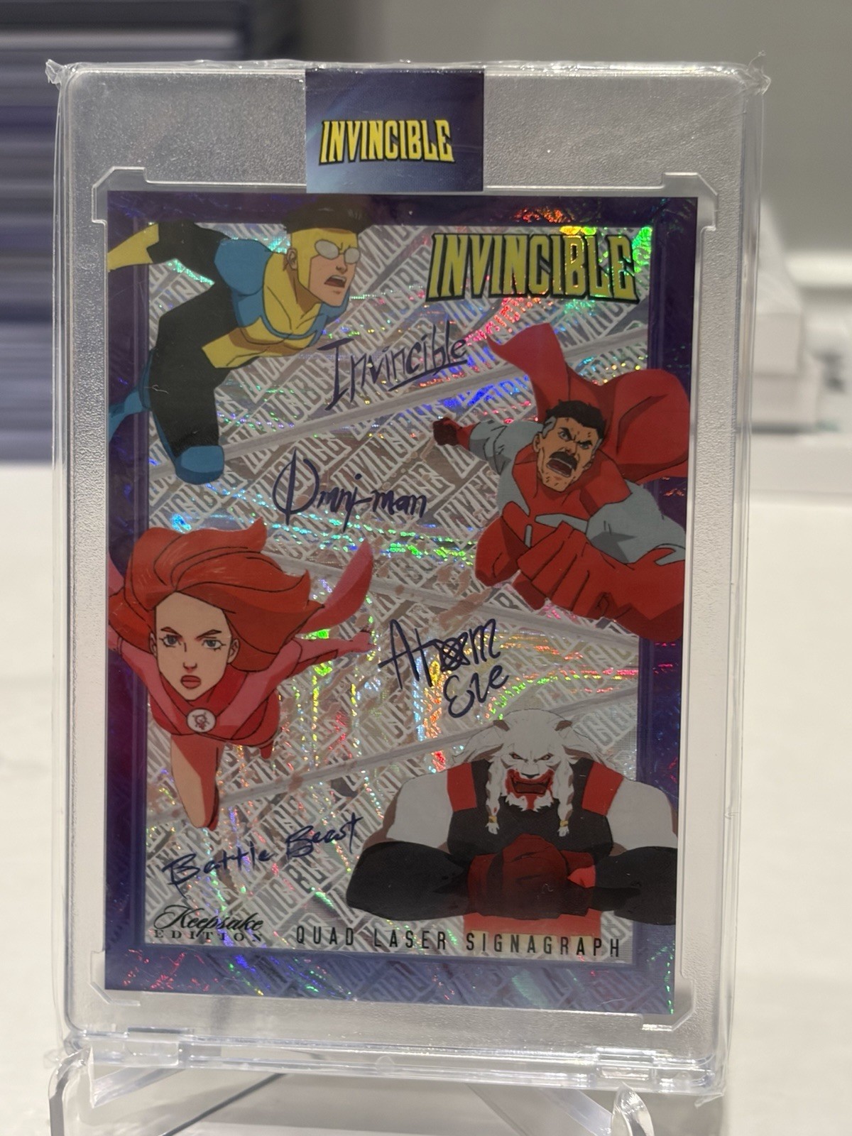 2025 Keepsake Invincible Omni-Man Battle BeastAtom Eve SignagraphPurple /250
