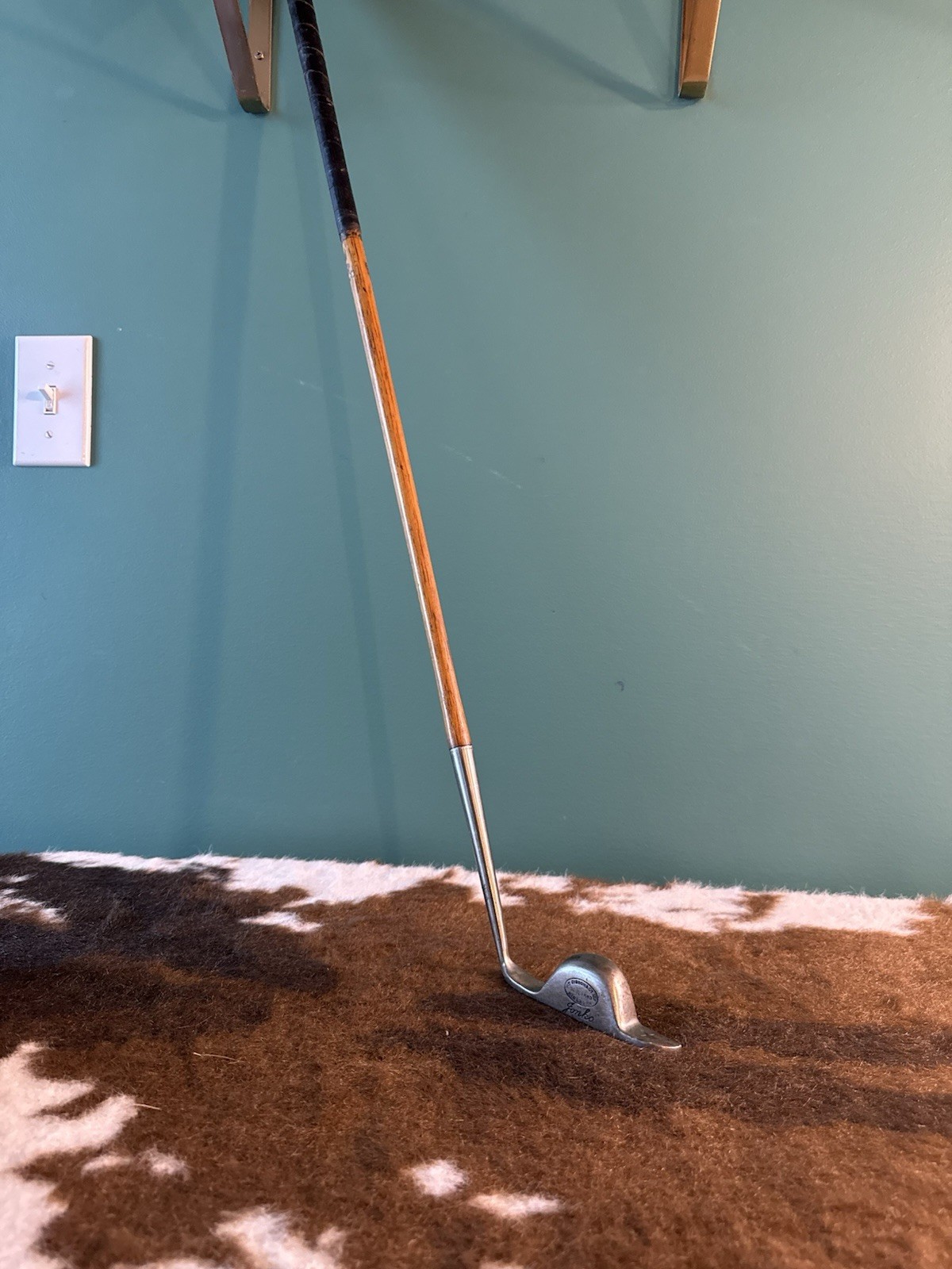 Antique Gibson Jonko Putter Golf Club Hickory Shaft Scotland Vintage 1920s Rare