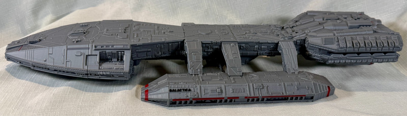 Battlestar Galactica (1978) Multicolor 3D Printed Model 18 Inch Stand Included