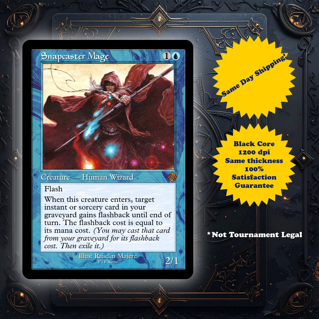 Snapcaster Mage - High Quality Custom Retro Art Playtest card for MTG - EDH
