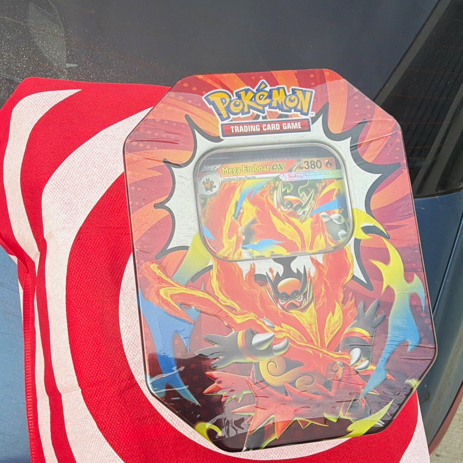 Pokémon TCG Mega Evolution Ascended Heroes Tin Mega Emboar EX 40ct 6+ Pokémon TCG Mega Evolution Ascended Heroes Tin Mega Emboar EX 40ct 6+