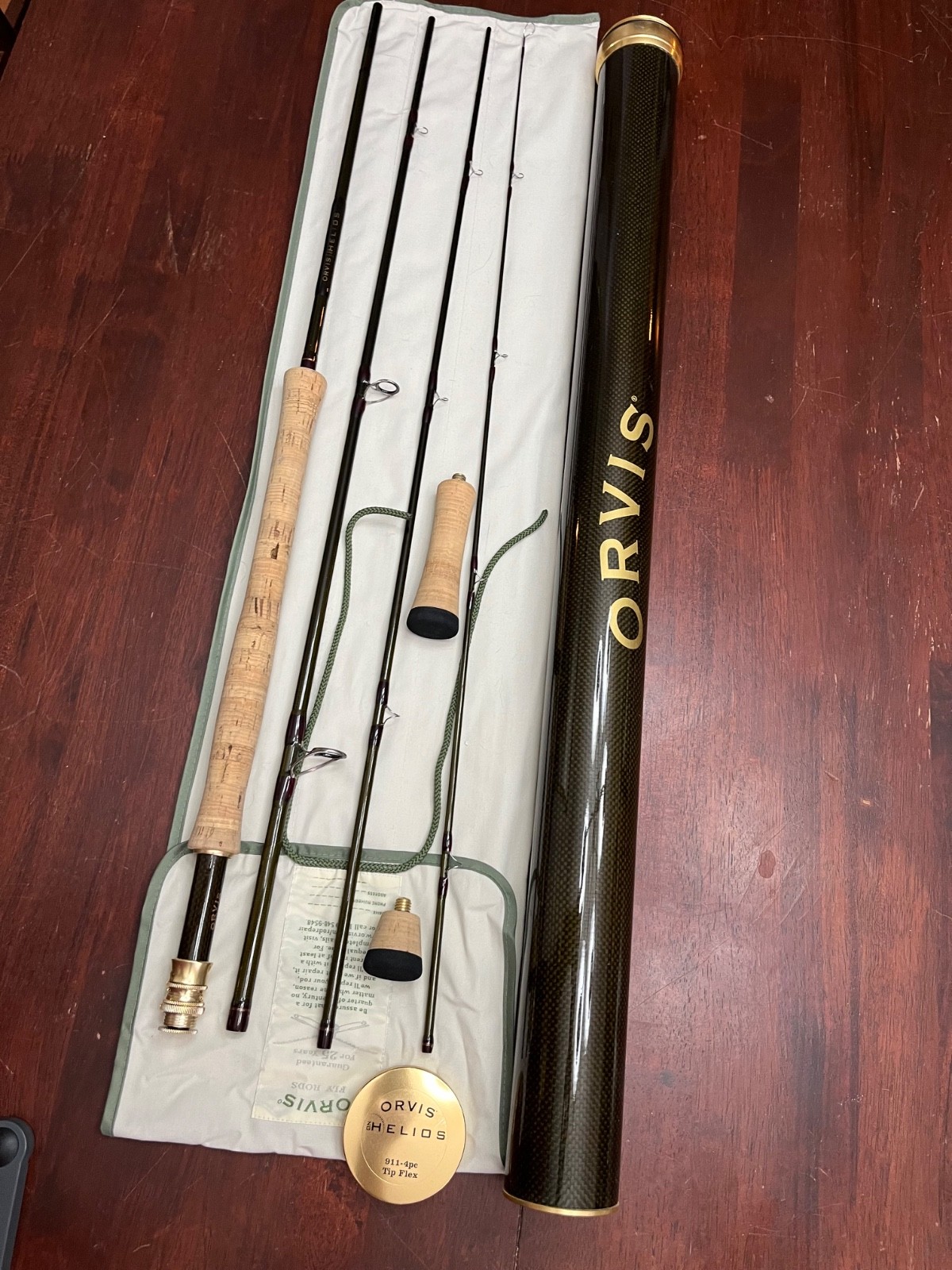 ORVIS HELIOS ZG 9ft ~4 3/8 oz. wt~11 wt LINE~TIP FLEX 4pc Fly Rod w/ Tube & SOCK ORVIS HELIOS ZG 9ft ~4 3/8 oz. wt~11 wt LINE~TIP FLEX 4pc Fly Rod w/ Tube & SOCK