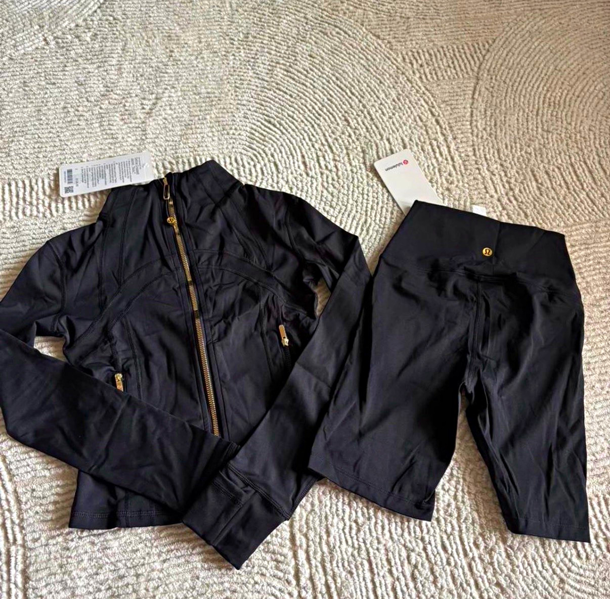 Lululemon Define Jacket and Define Shorts Women’s Black 2pc Set Zip Up