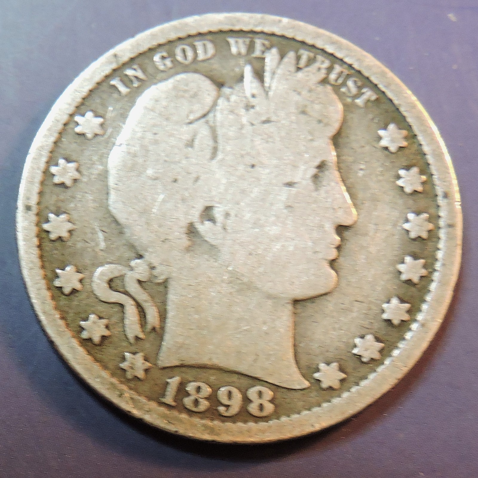 1898 Silver Barber Quarter 1898 Silver Barber Quarter