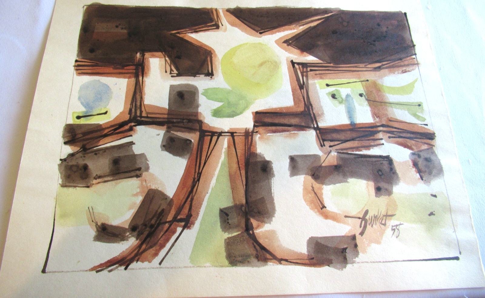 LeRoy Burket signed 1948 Watercolor painting