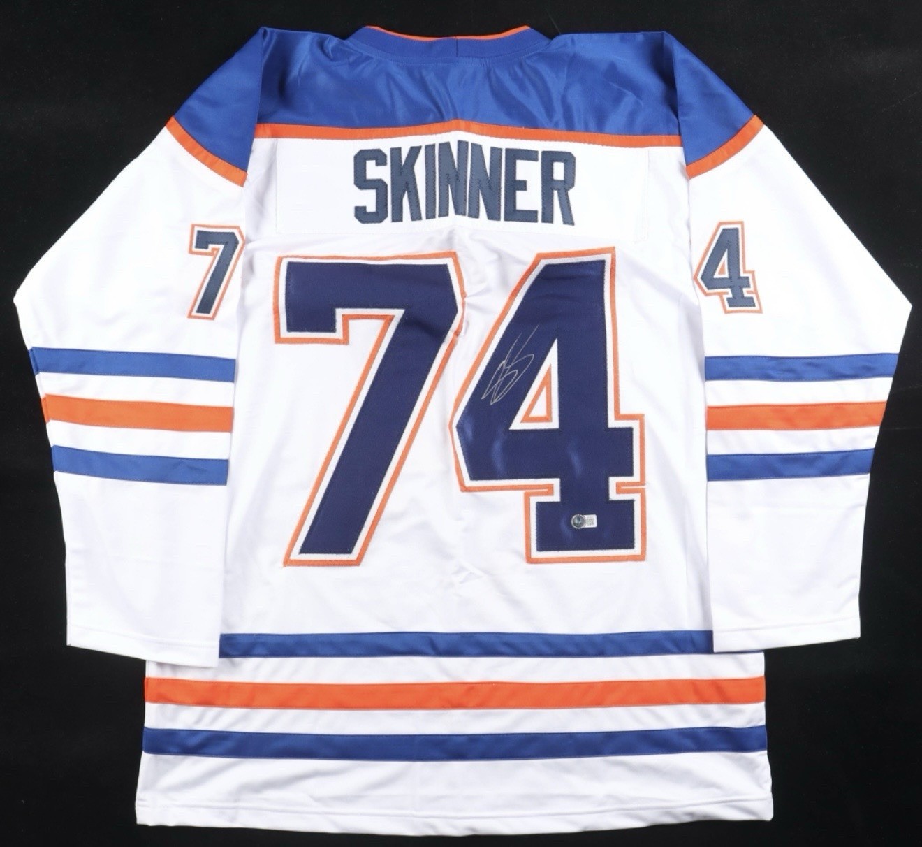 ‼️LET’S GO OILERS‼️ STUART SKINNER signed jersey - Edmonton Oilers (Beckett)
