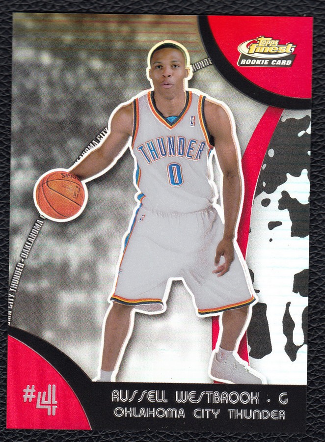 2007-08 Topps Finest Russell Westbrook Refractor Rookie #104 OKC Thunder 2007-08 Topps Finest Russell Westbrook Refractor Rookie #104 OKC Thunder