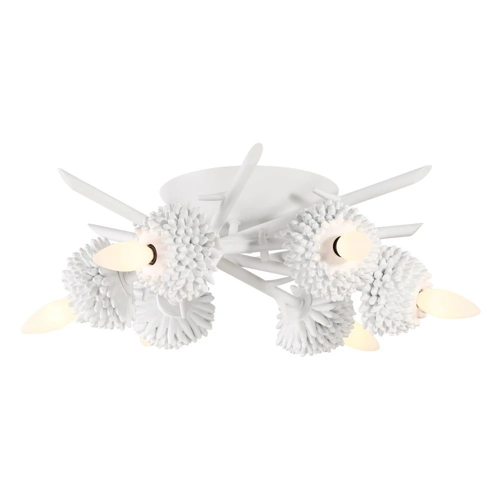 Minka Lavery North Fork by Robin Baron 6 Light Wide Flush Mount - 5904-655