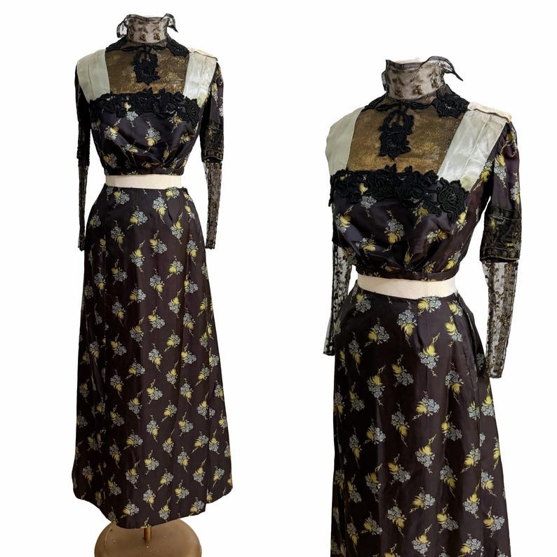 Authentic Edwardian Dress / Antique Dress / 1800s Dress / Size Small Authentic Edwardian Dress / Antique Dress / 1800s Dress / Size Small