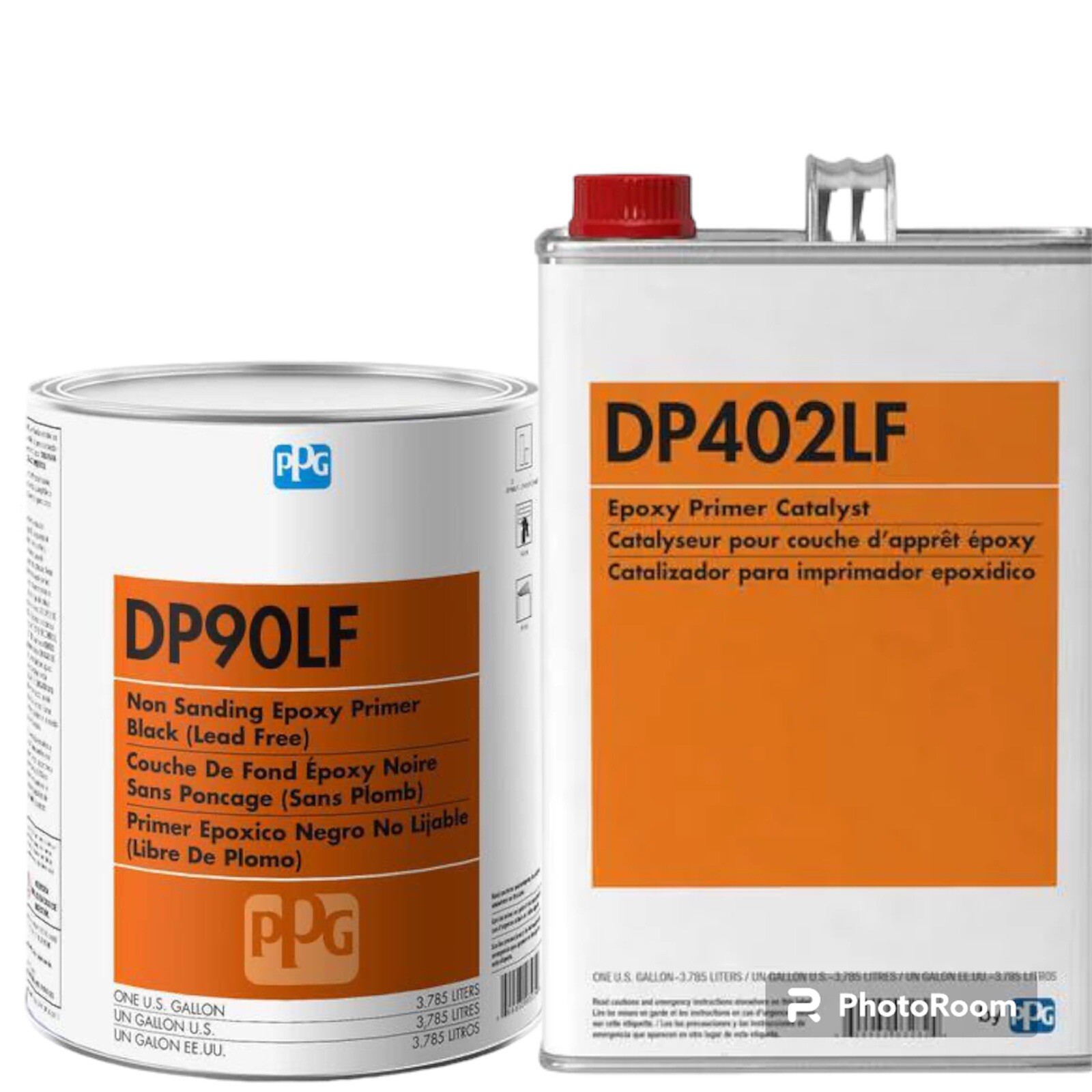 DP90LF PPG Deltron 1 Gal Epoxy Primer Black and 1 Gal DP402LF Catalyst 