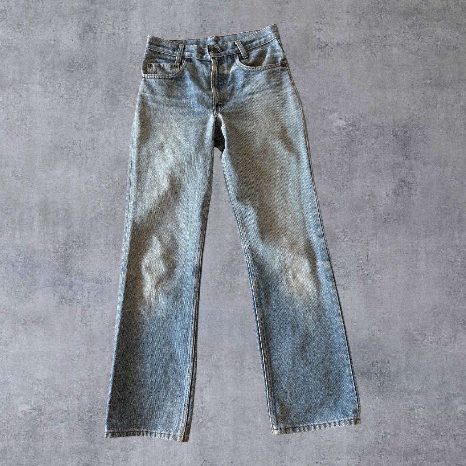 VTG 70s 80s Levis 517 Bootcut Jeans Light Wash USA Made 29x29 Perfect Fade Retro