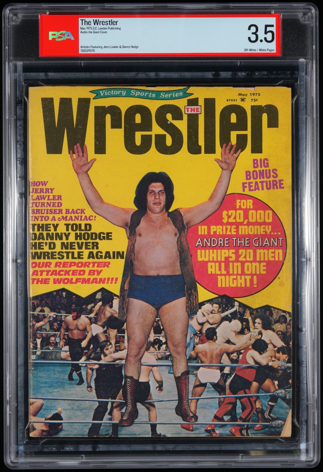 1975 ANDRE THE GIANT PSA 3 .5 The Wrestler Magazine MAY