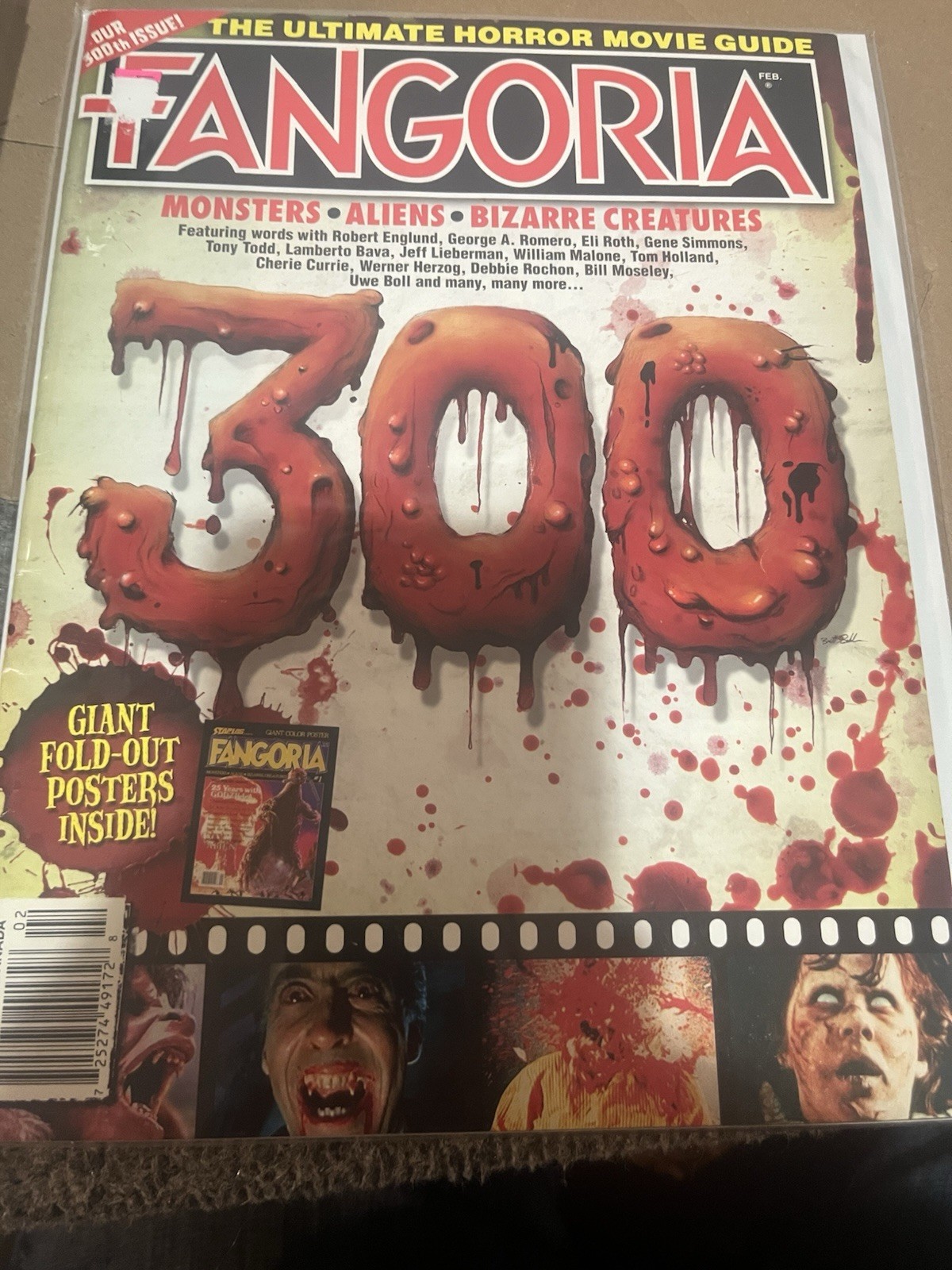 Feb Fangoria Magazine With Posters New