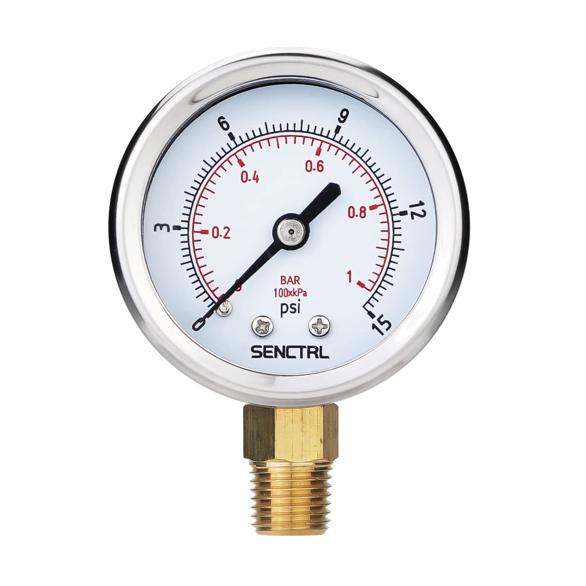 SENCTRL 0-15 Psi Low Pressure Gauge, 2\