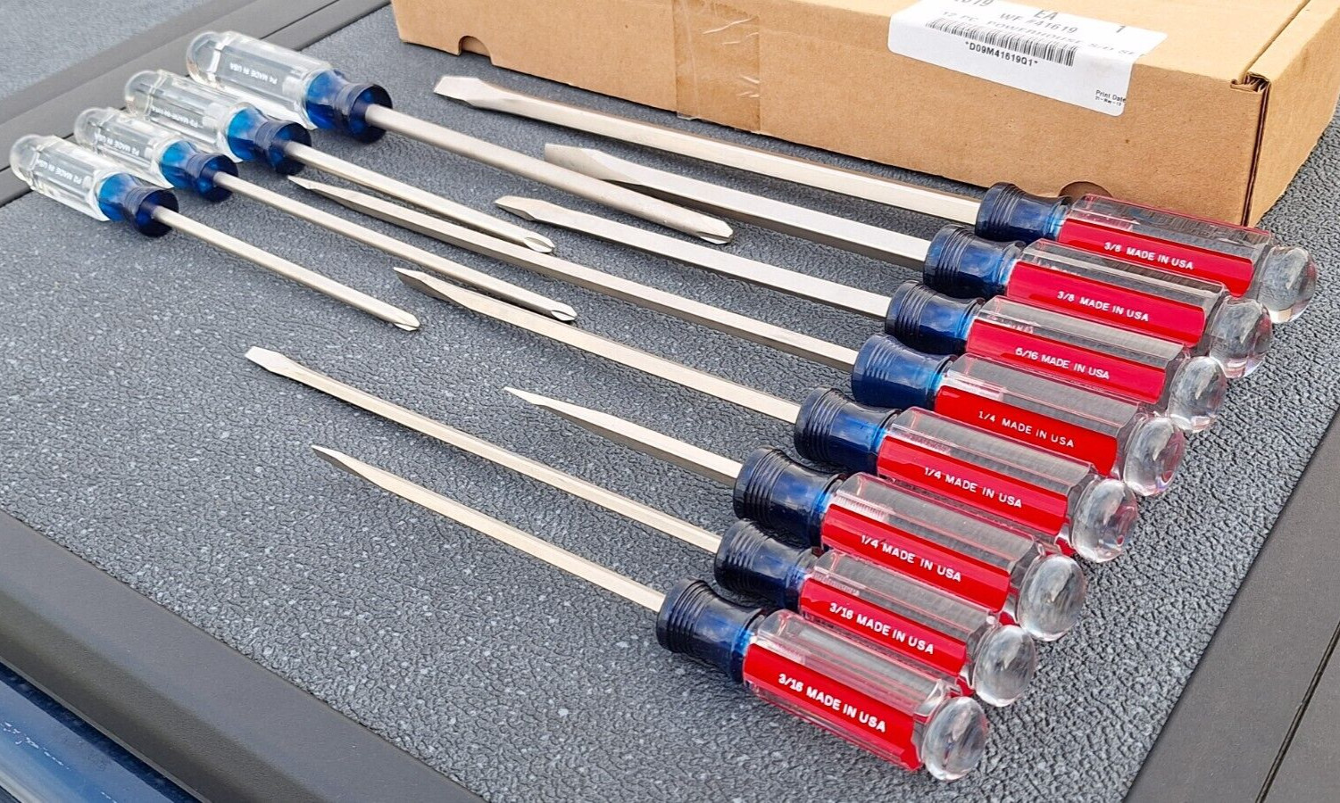 NOS Sears Craftsman USA 41619 12-pc Powerhouse LARGE / XL Screwdriver Set READ
