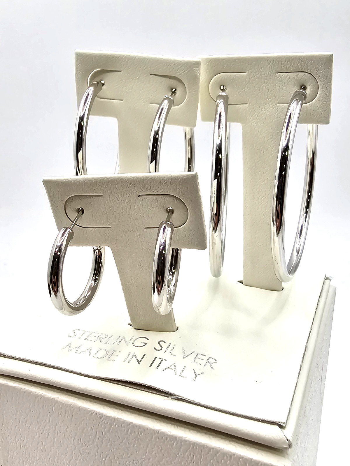 Sam\'s Club Italian Sterling Silver Hoop Earring Set Polished 