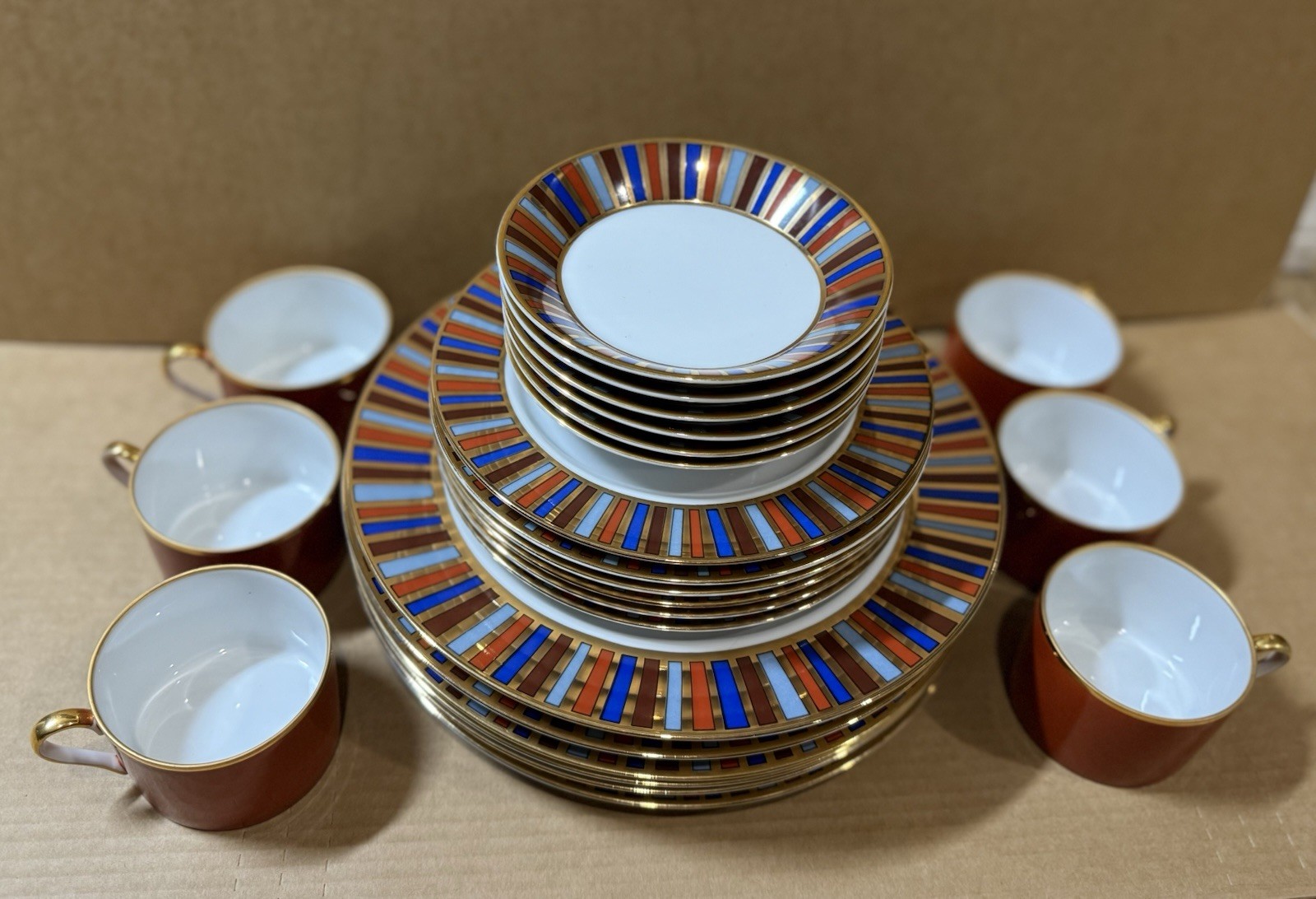 Vintage 1977 Fitz and Floyd RAMSES Service For 6 - Excellent Condition