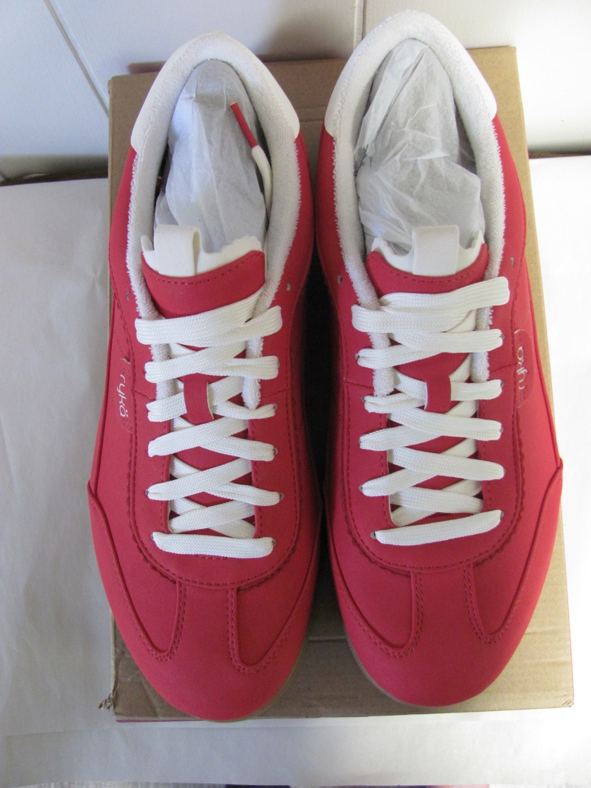 RYKA WOMENS EFFORTLESS TENNIS SHOES RED SALSA NIB