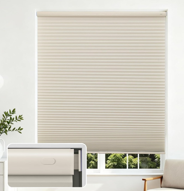 Joydeco No Drill Light Filtering Cellular Shades, 17\ Joydeco No Drill Light Filtering Cellular Shades, 17\