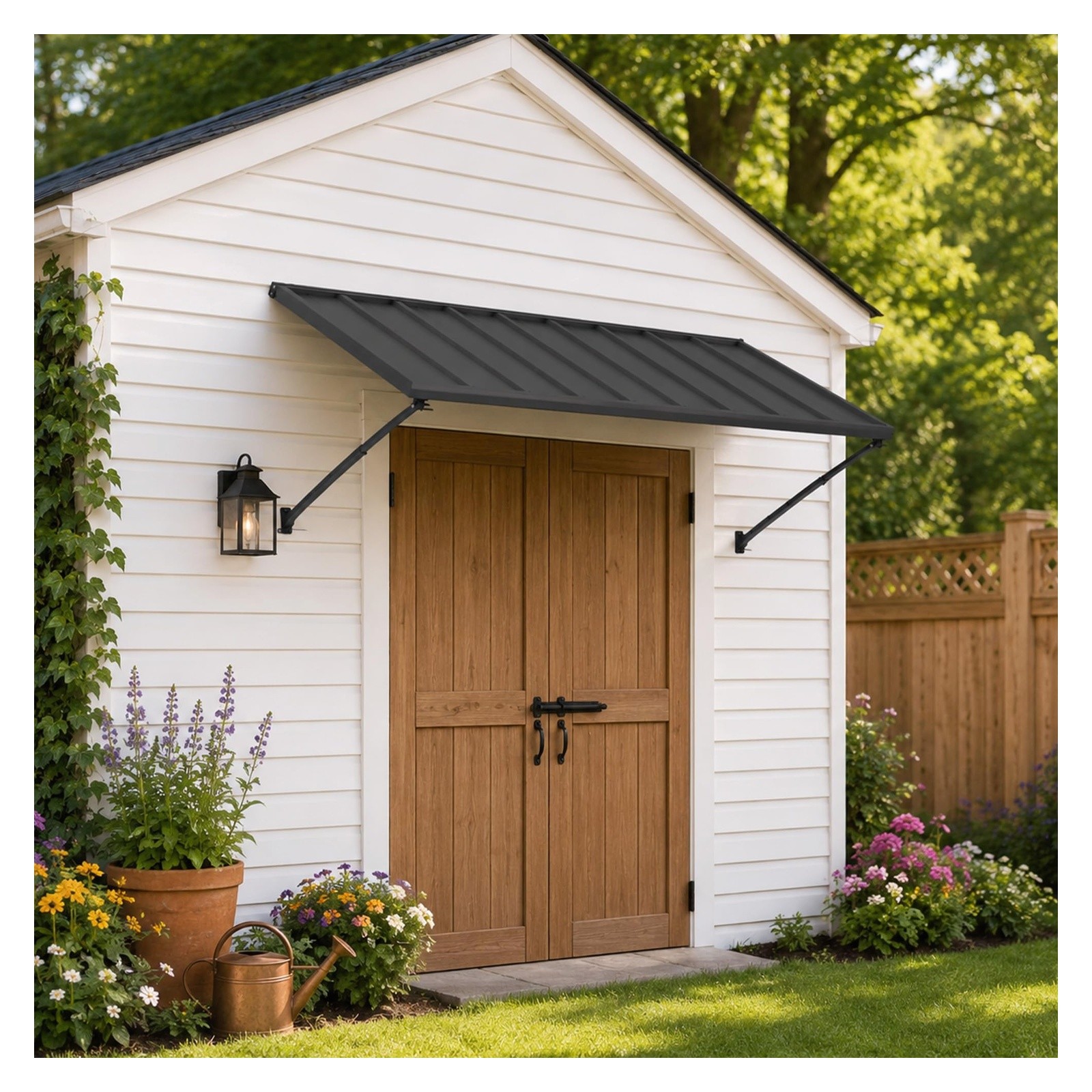 Kozyard Adjustable Door Window Awning – 4-Level Tilt, 68\