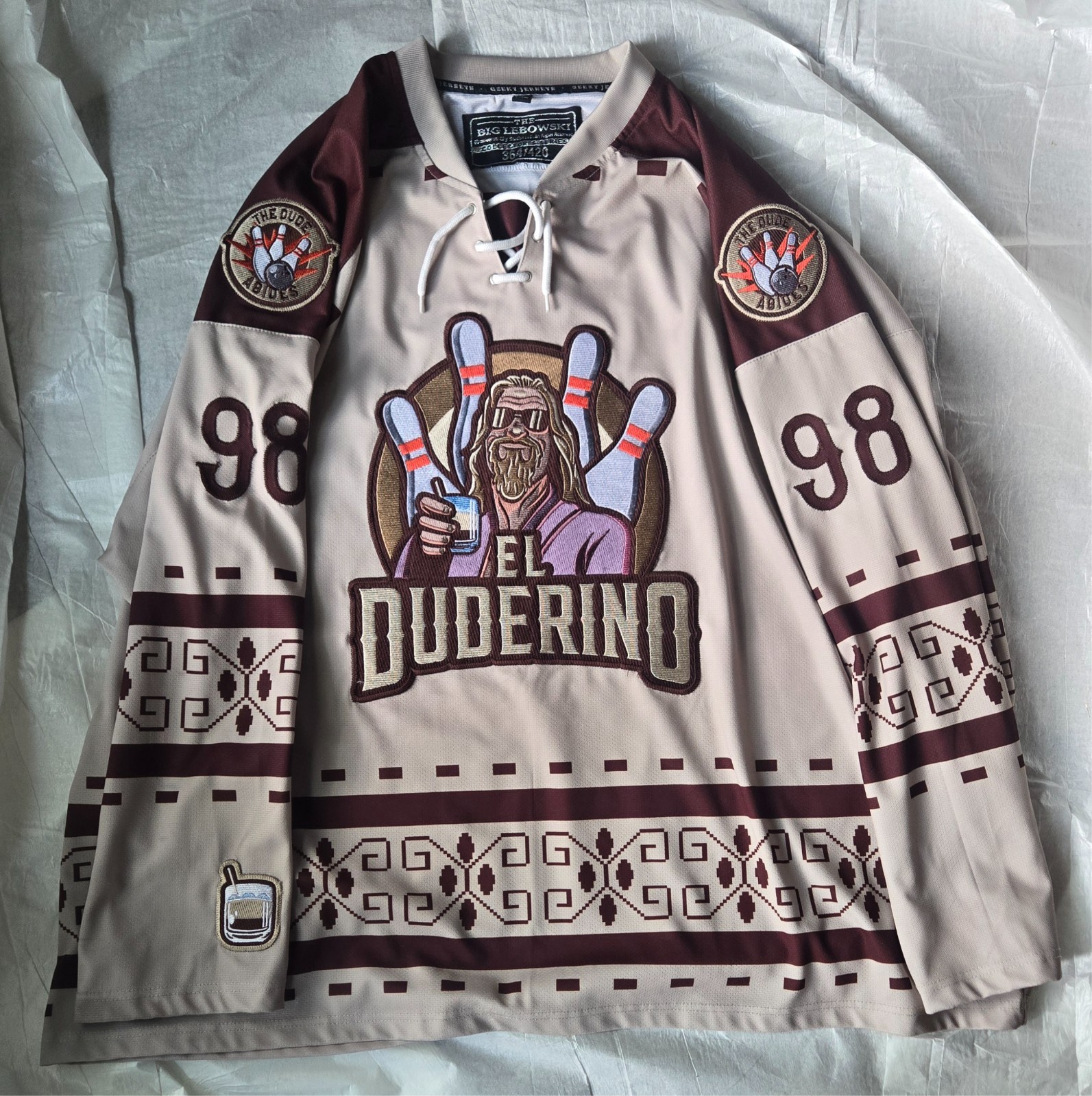 geeky jerseys The Big Lebowski El Duderino jersey 5xl classic Jeff Bridges geeky jerseys The Big Lebowski El Duderino jersey 5xl classic Jeff Bridges