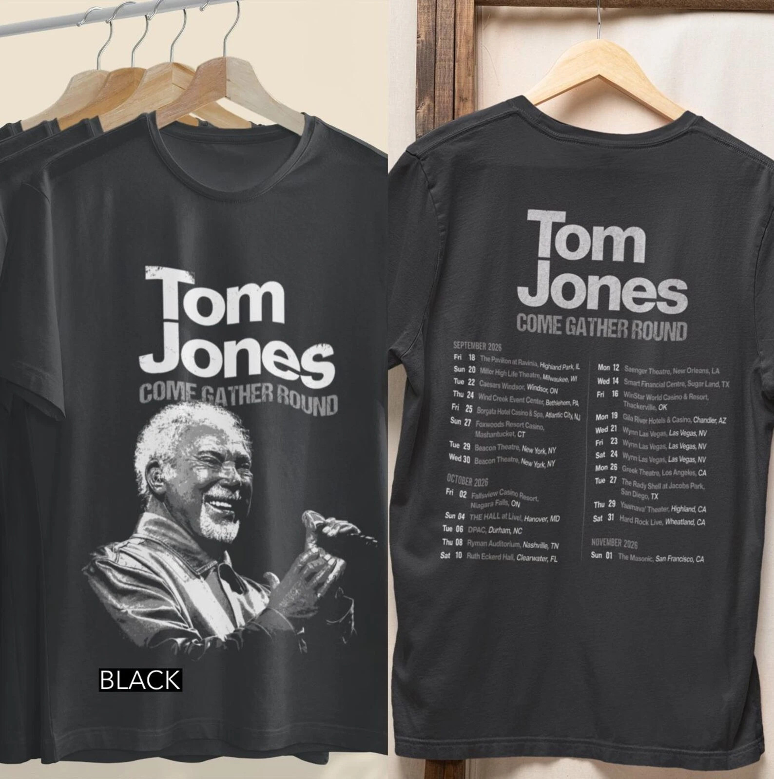 Tom Jones 2026 Retro Pop Music Tour Dates Reprint Shirt