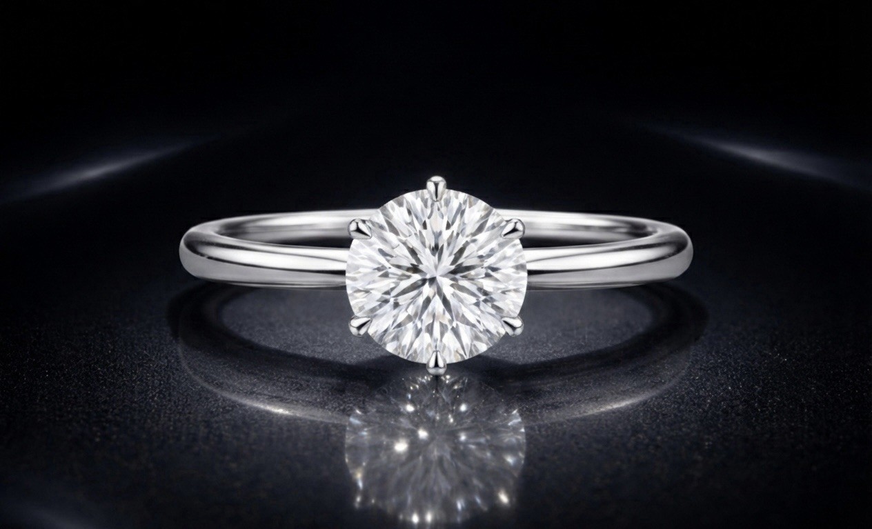 2.50 Ct Round Lab-created Diamond Solitaire Ring Platinum 6-Prong D VS 2 CVD IGI