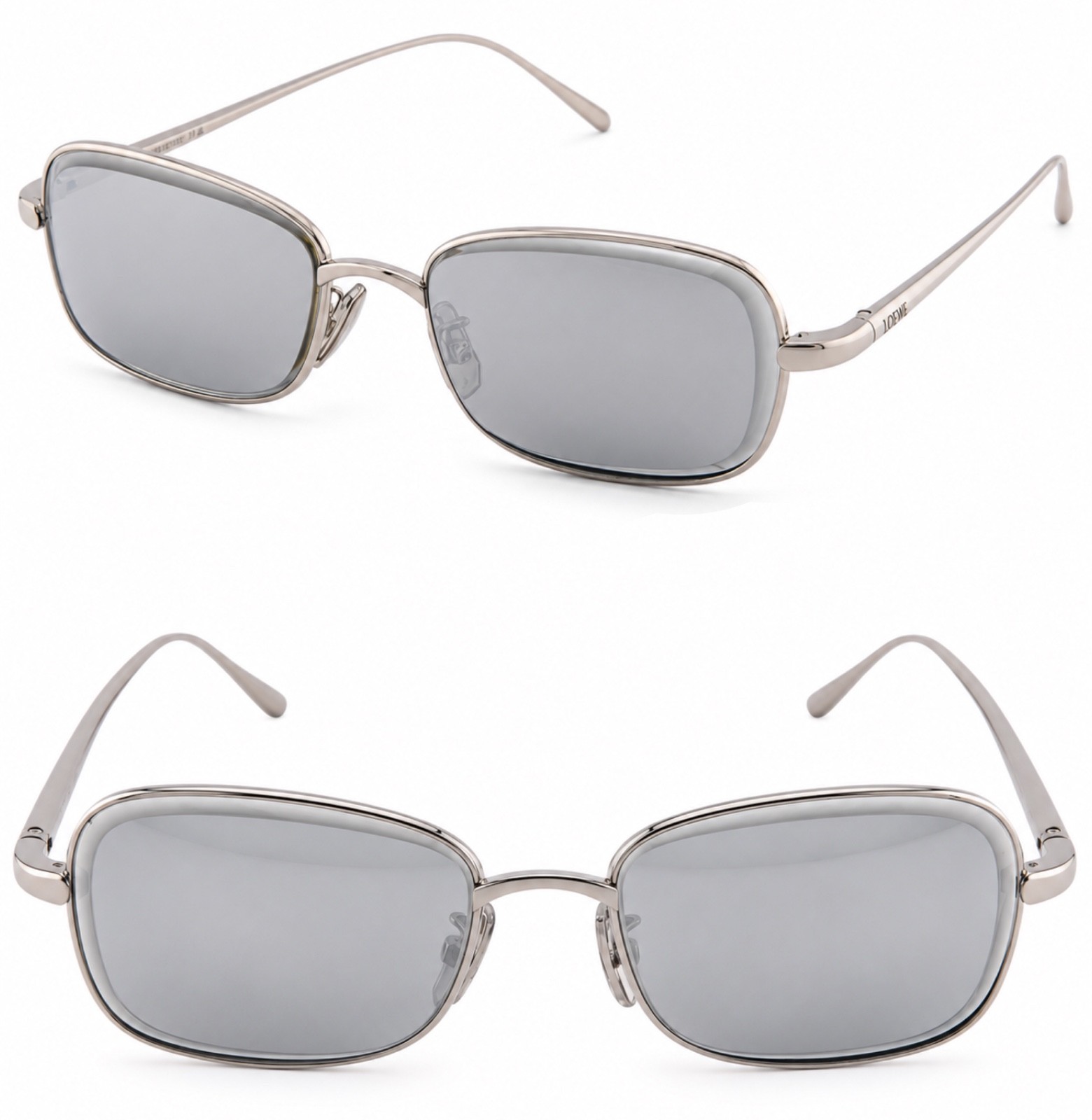 LOEWE LW40159U 40159 Metal Seashell Silver Mirrored Unisex Fashion Sunglass 16C LOEWE LW40159U 40159 Metal Seashell Silver Mirrored Unisex Fashion Sunglass 16C