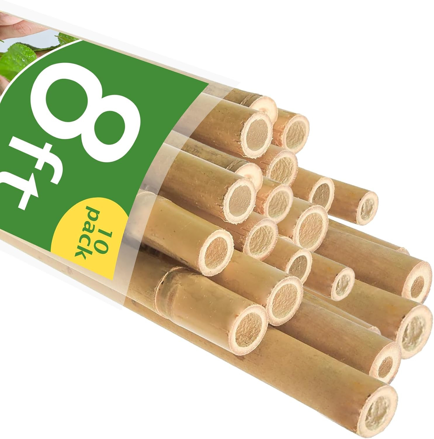 Bamboo Stakes 8FT, 8 Feet Natural Bamboo Plants Stakes, 1