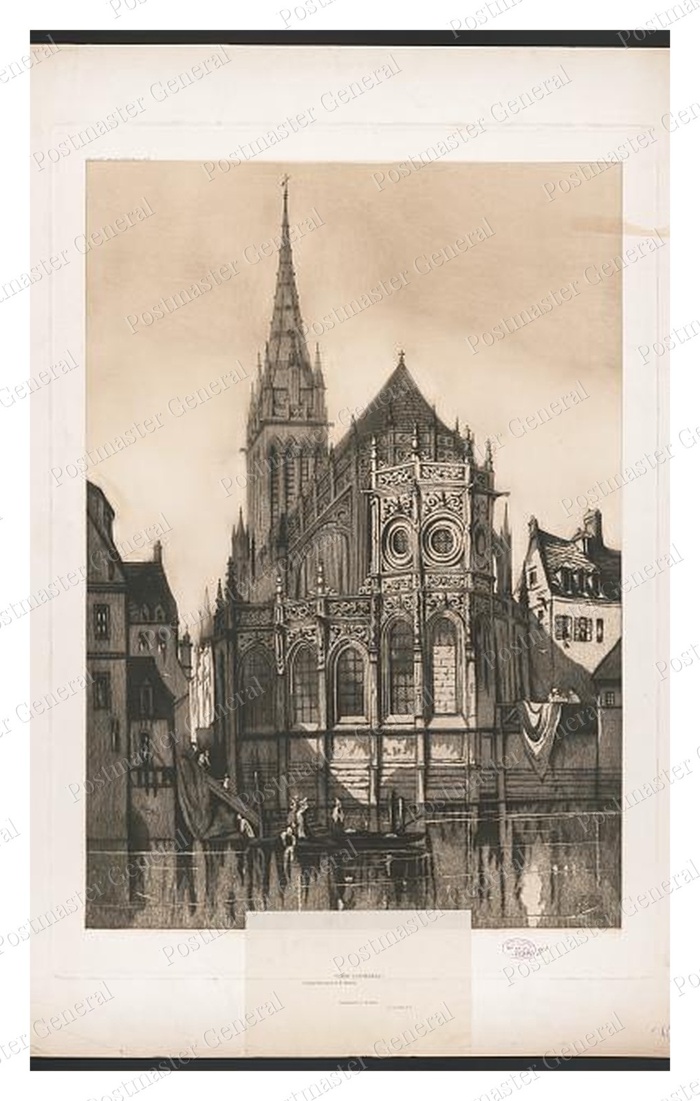 Caen Saint-Pierre Church Standard Postcard COPY RPPC