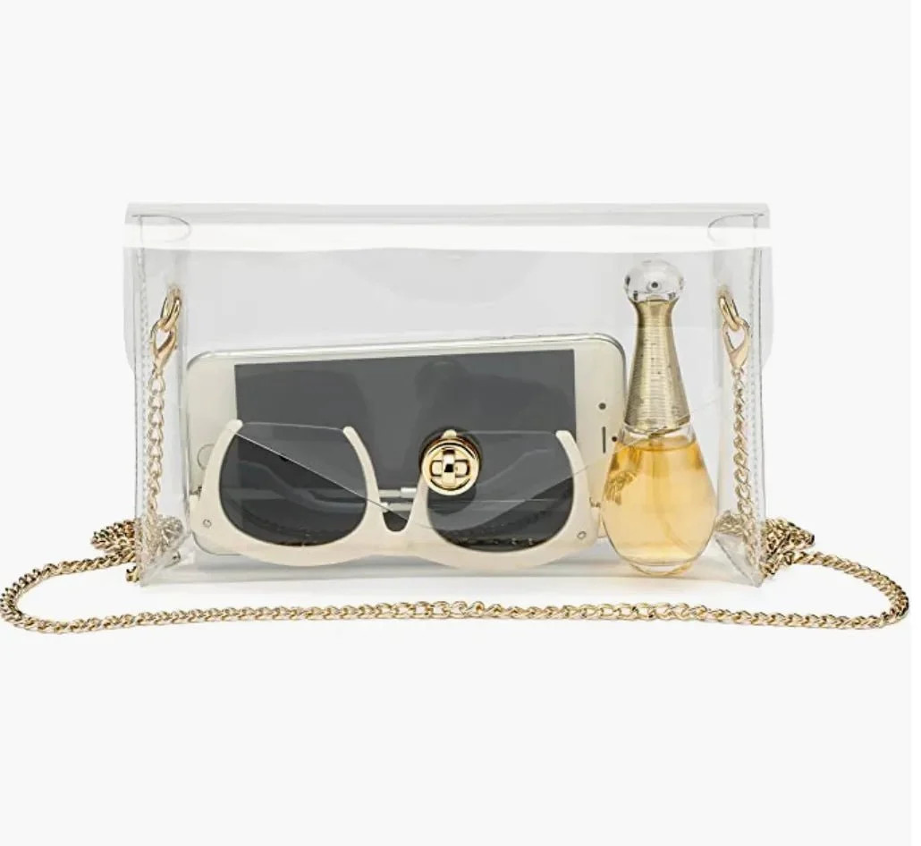 Clear Crossbody Clutch Bag - Perfect for Events & Concerts