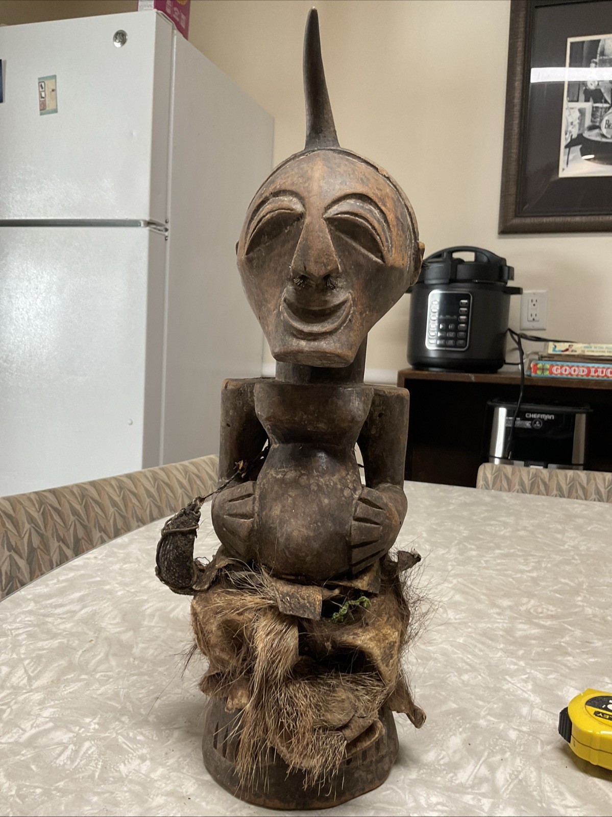 Vintage African Songye Style Nkishi Power Figure Wood Carving Congo 18\
