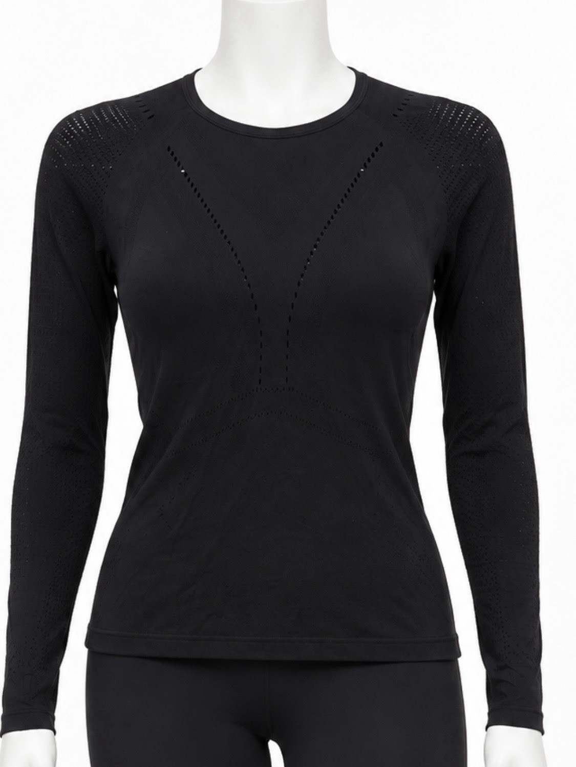 LULULEMON Women’s Long Sleeve Crew Neck Black Top Pullover Stretch Size 6 LULULEMON Women’s Long Sleeve Crew Neck Black Top Pullover Stretch Size 6