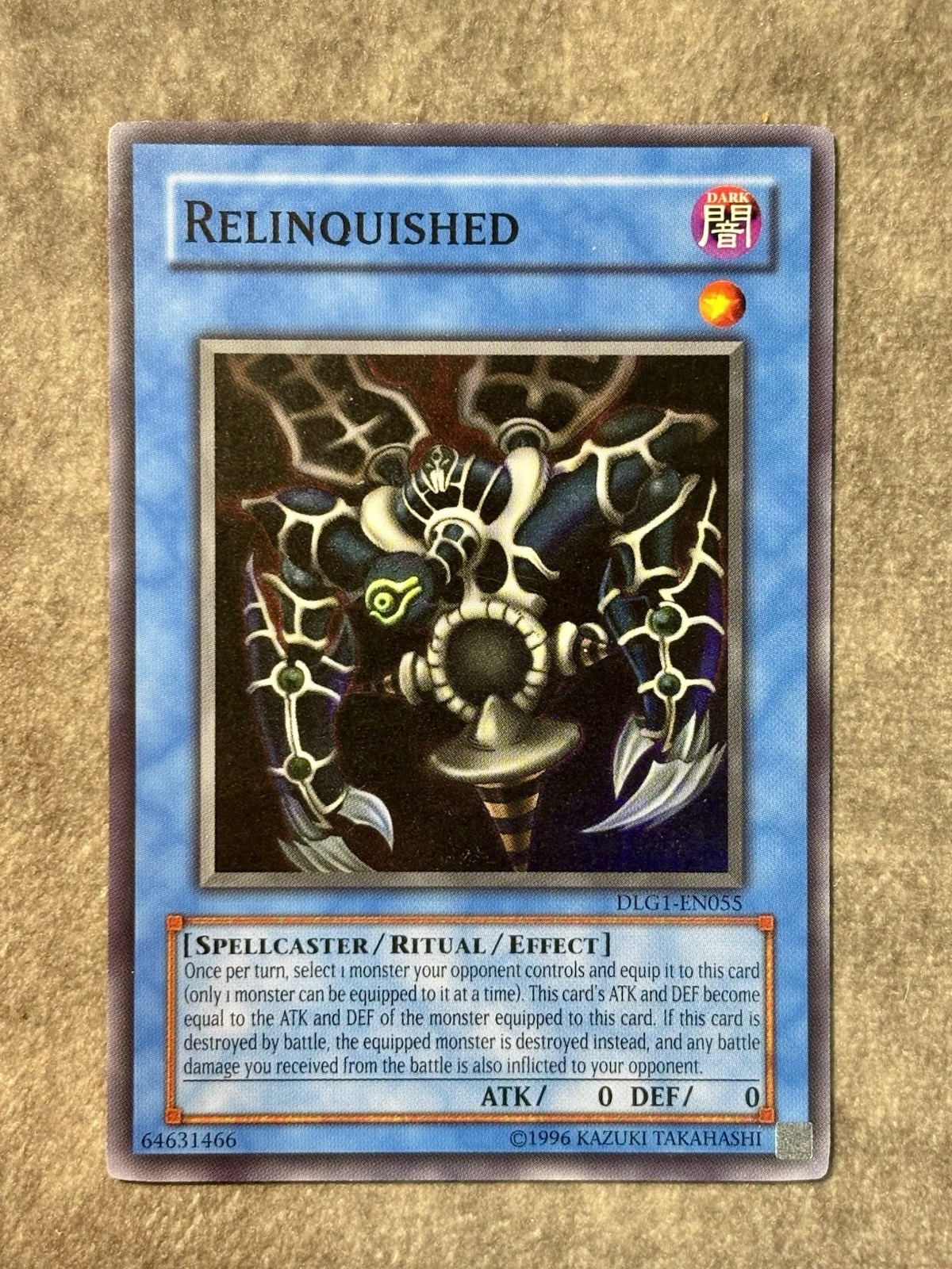 Yugioh Relinquished Unlimited Edition Super Rare DLG1-EN055 NM