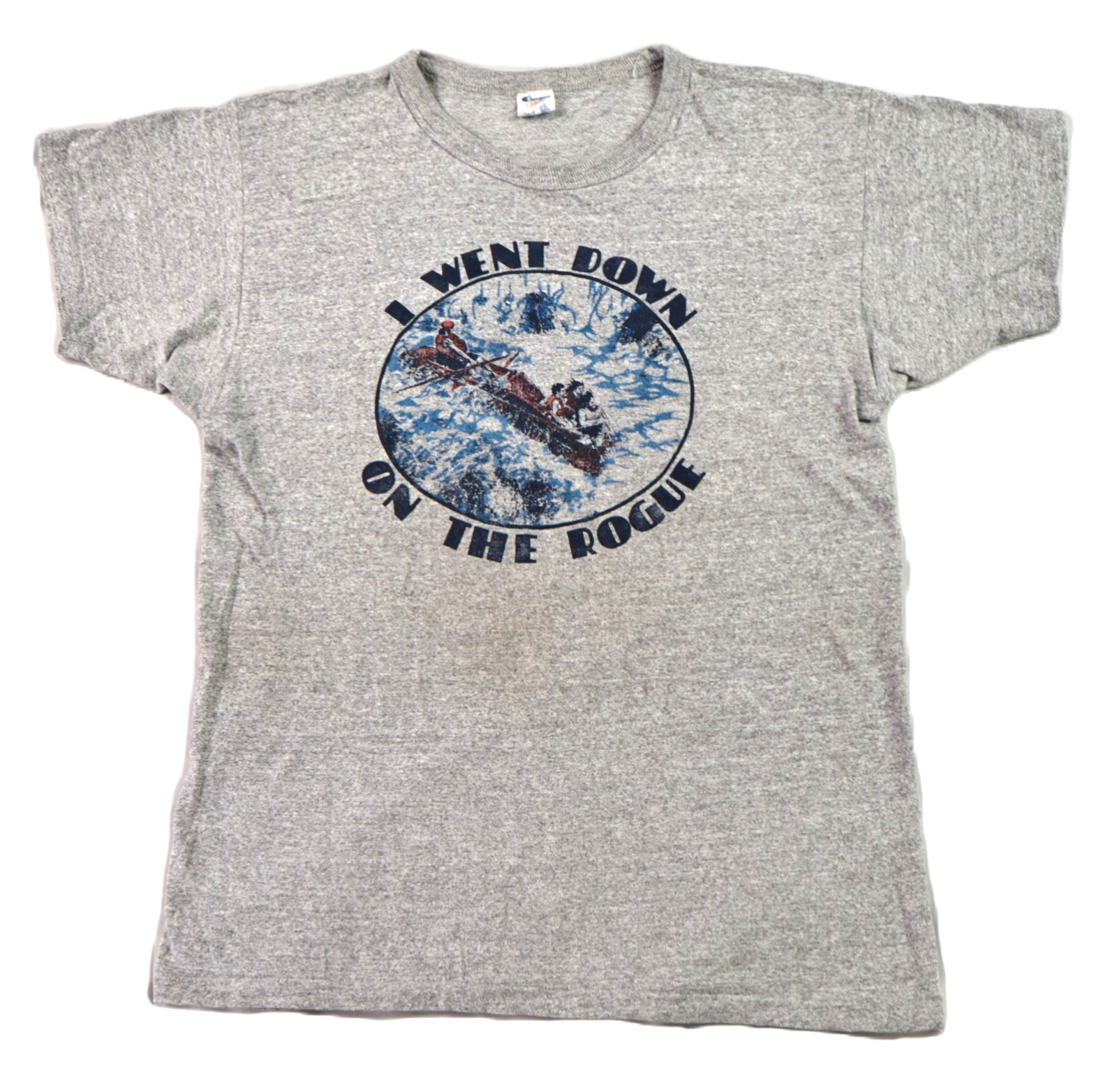 Vintage 80s 90s CHAMPION USA M L Gray Rogue River Rafting Oregon T Shirt Vintage 80s 90s CHAMPION USA M L Gray Rogue River Rafting Oregon T Shirt